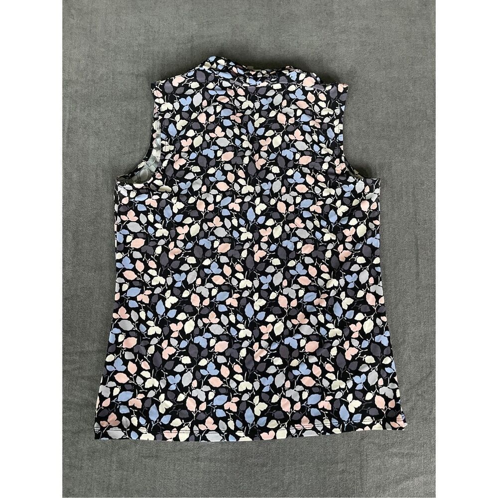 Anne Klein | Sleeveless Blouse | Women’s S | Black | Pastel Floral Print - Picture 5 of 5